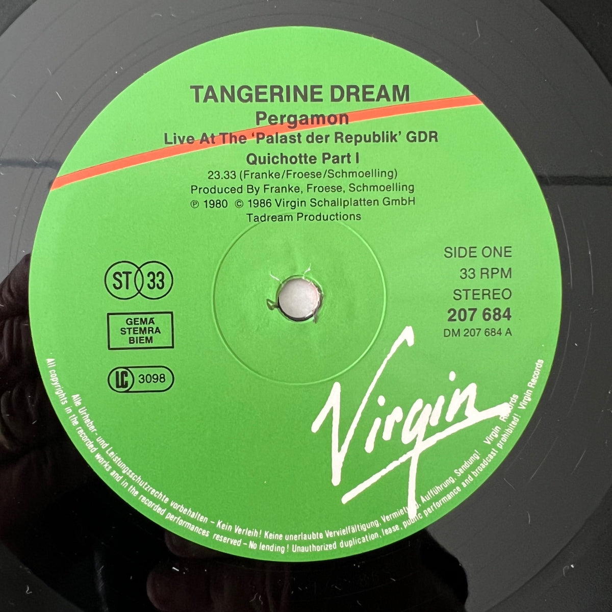 Tangerine Dream - Pergamon (Live) / D-Press. 1986 - (M-/M-)