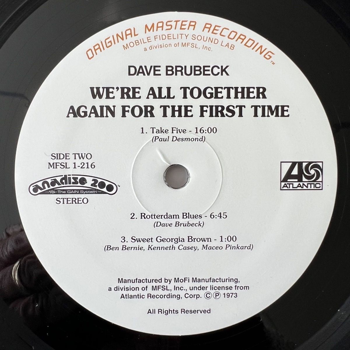 Dave Brubeck - Nous sommes tous ensemble... / Audioph. MFSL 1994 - (M-/Mint)