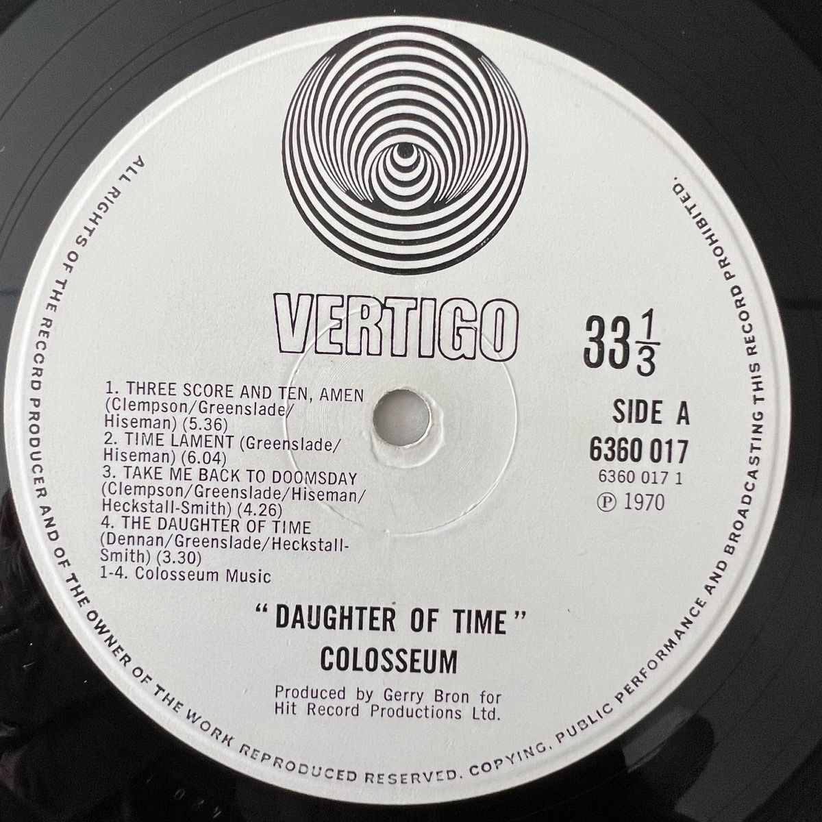 Colosseum - Daughter Of Time / 1. D-Press. 1970 - (VG++/VG+)