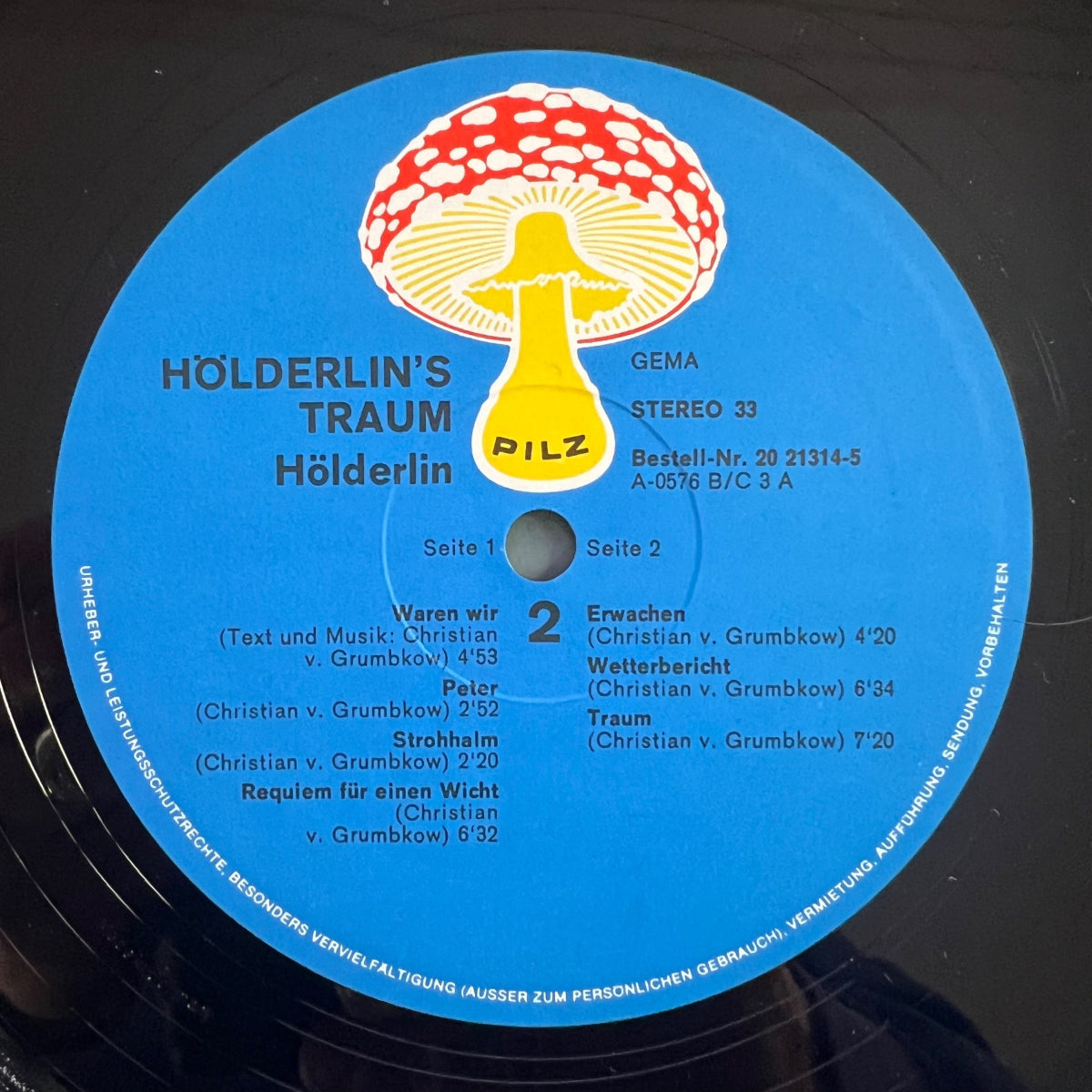 Hölderlin - Hölderlins Traum / 1. D-Press. 1972 - (VG++ / VG+)