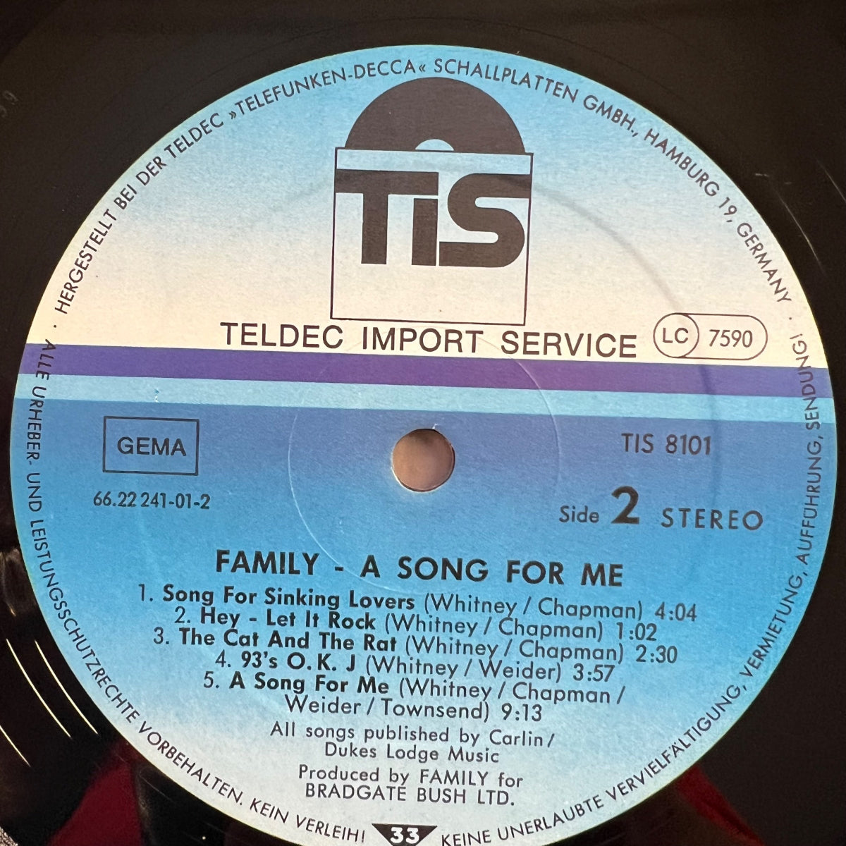 Family - A Song For Me / D-Press. RE von 1970 - (M-/VG+)