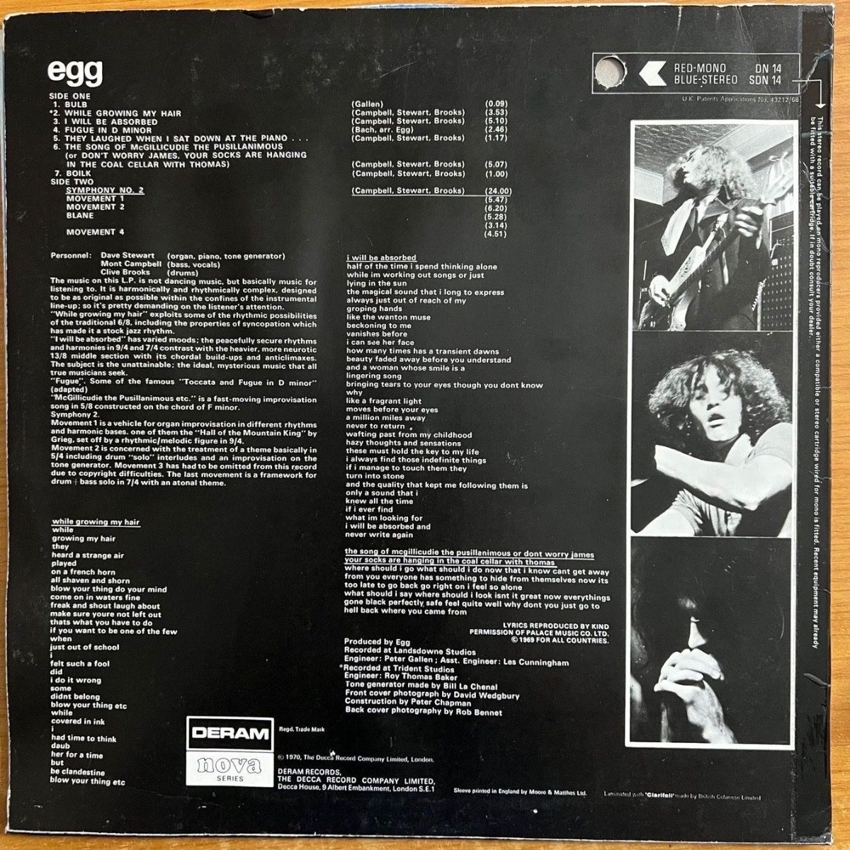 Egg - Idem / 1ère presse britannique 1970 - (M-/ VG+)