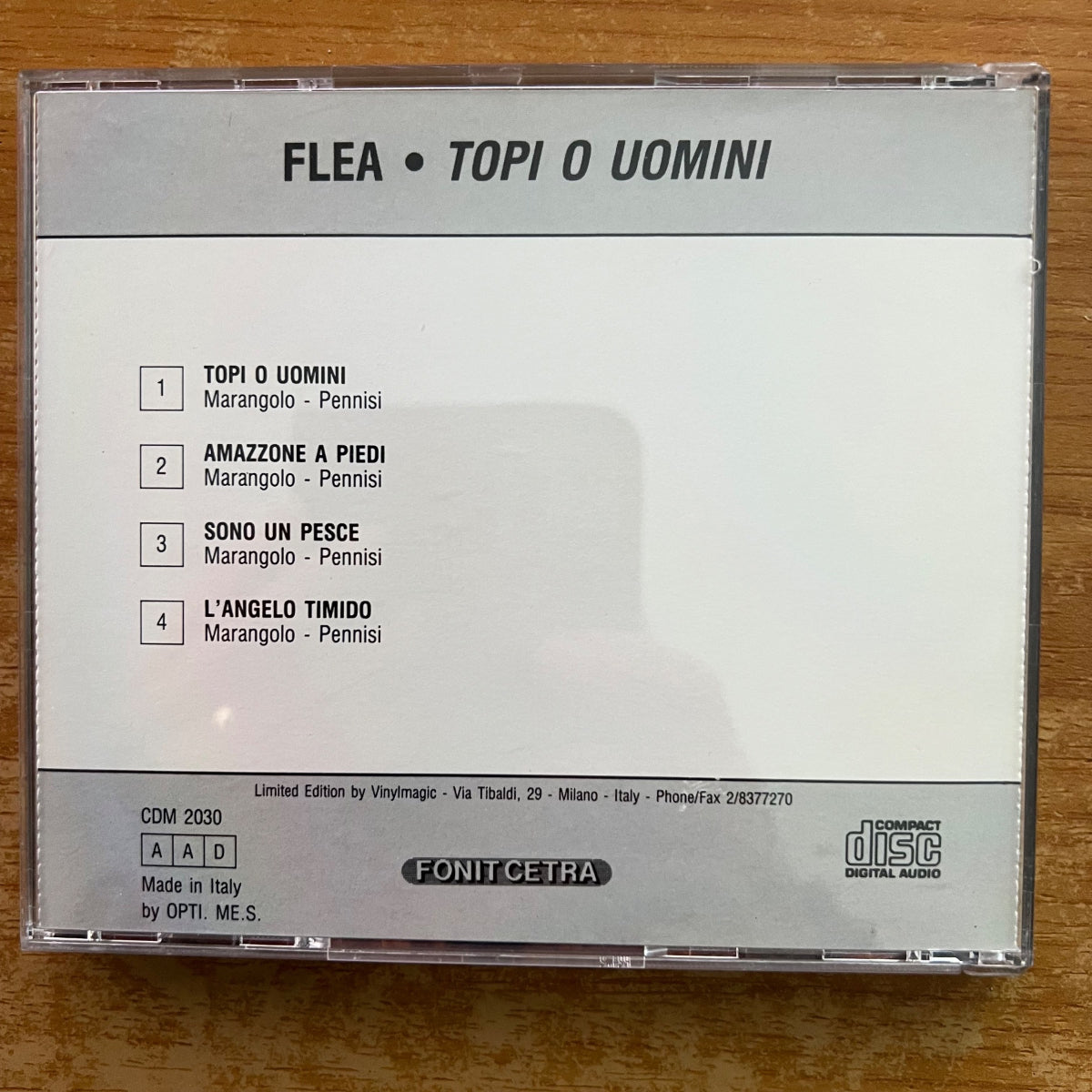 Flea - Topi O Uomini / CD - 1st Italy Press. 1989 on CD - (M-/M-)