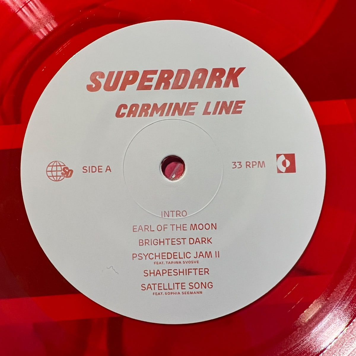 Superdark - Carmine Line / 1. Pressage suisse. 2019 - Vinyle rouge - (M-/M-)