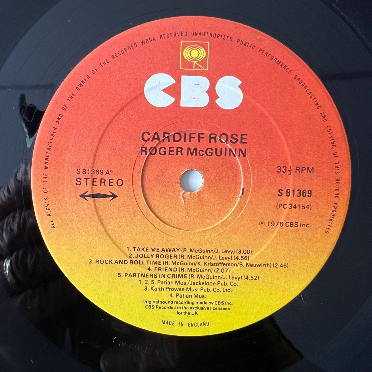 Roger McGuinn - Cardiff Rose / 1. UK-Press. 1976 - (M-/M-)