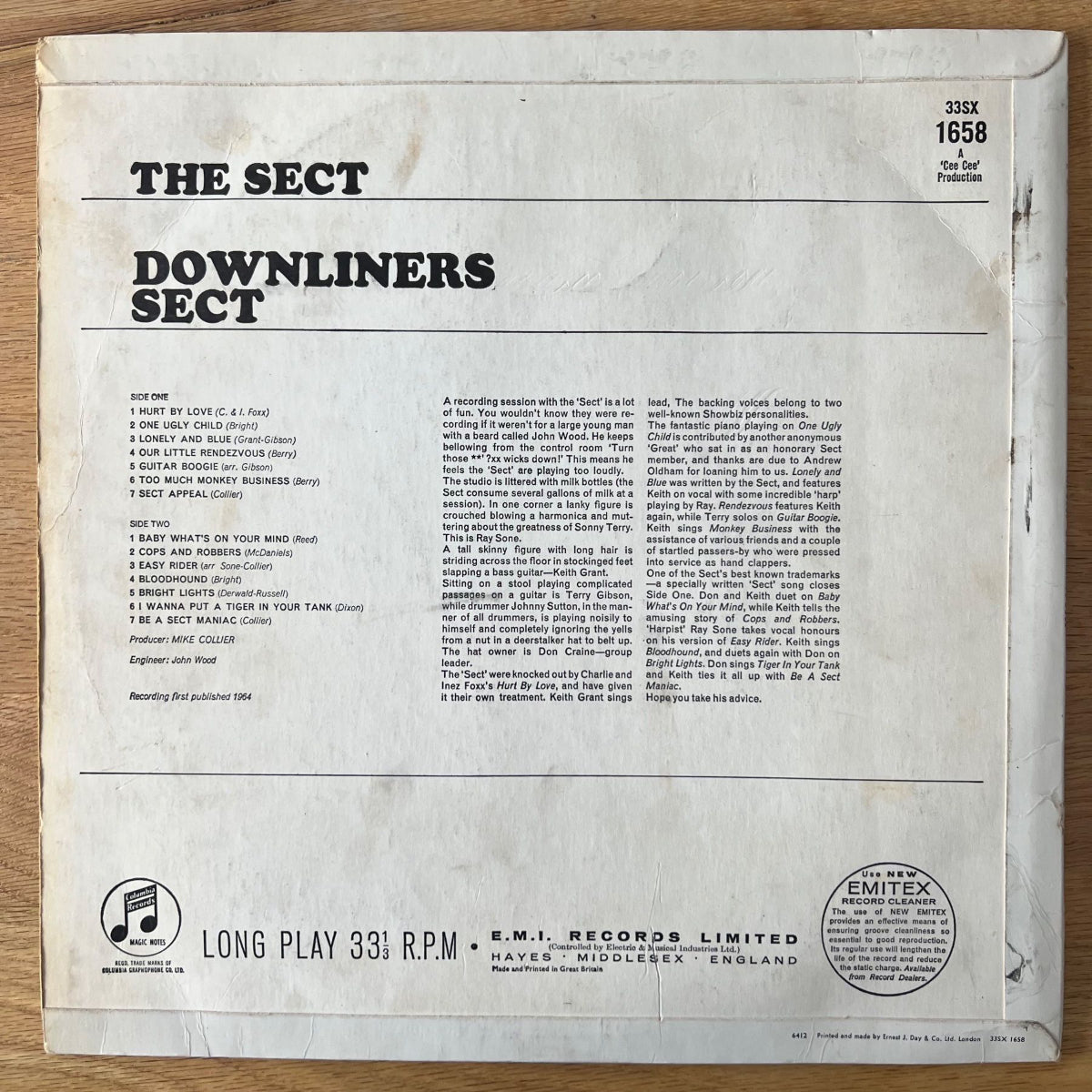 Downliners Sect - The Sect / 1. UK Press. 1964 - Mono - (VG+/VG+)