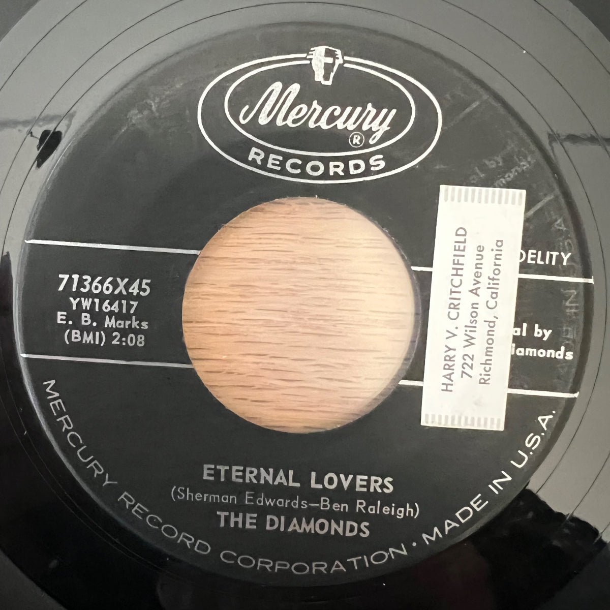 Diamonds - Walking Alone / 1st US Press. 1958 - (VG+/Neutral)
