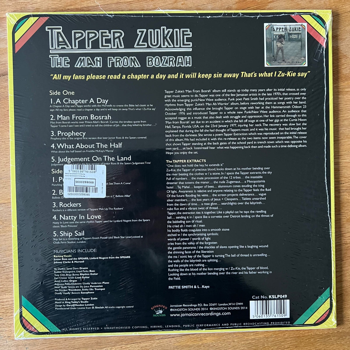 Tapper Zukie - The Man From Bora / UK-Press. 2014 - (Mint & Sealed)