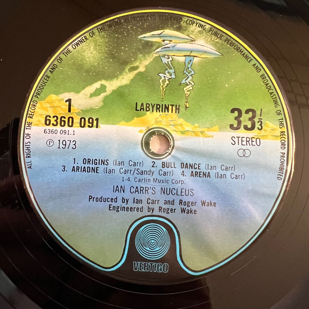 Ian Carr with Nucleus - Labyrinth / 1. UK Press. 1973 - (VG++/VG+)