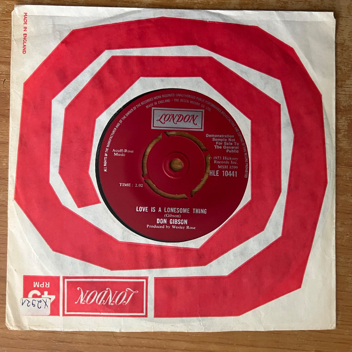 Don Gibson - Snap Your Fingers / 1. UK-Press. 1973 - (M-/VG)