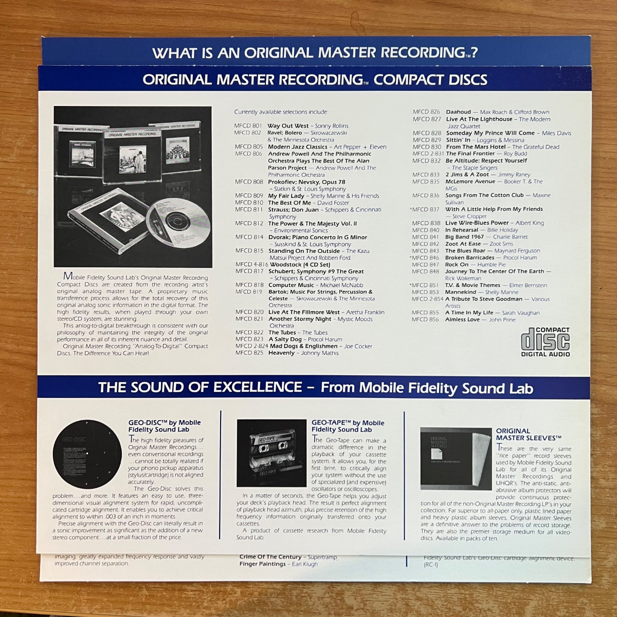 Charlie Daniels Band - Million Mile Reflections / Audiophile MFSL 198 ? - (M-/VG++)