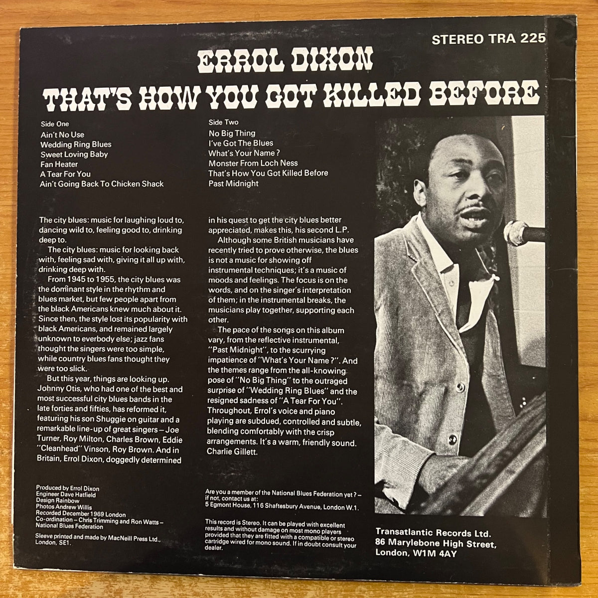 Errol Dixon - That's How You Got Killed Before / 1. UK Press. 1970 - (M-/M-)