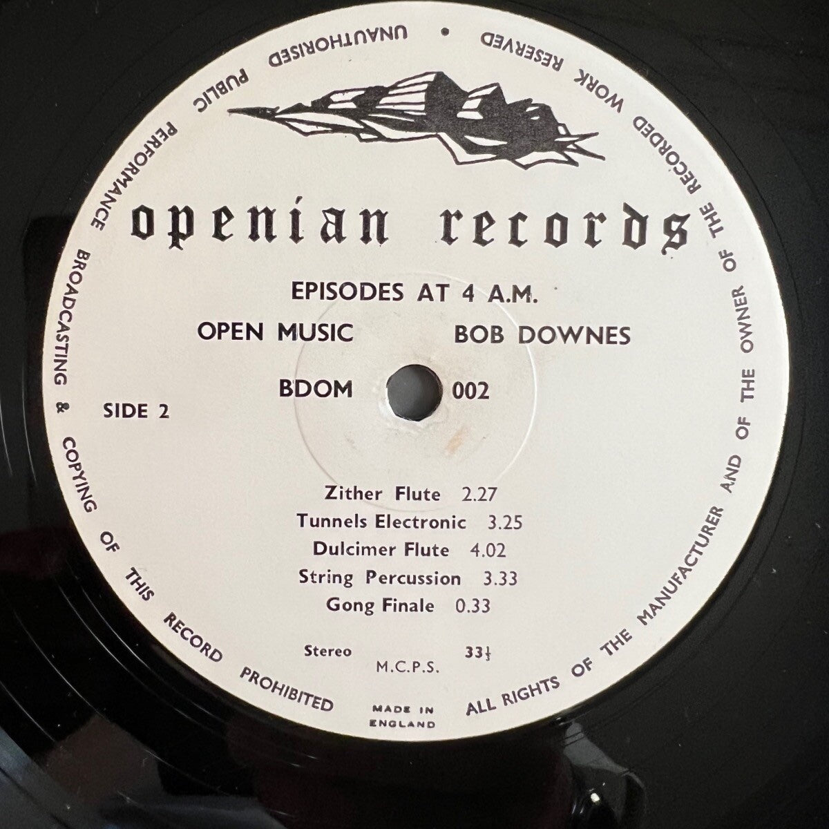 Bob Downes Open Music - Episodes At 4 PM / 1. UK-Press. 1974 - (VG++/VG++)