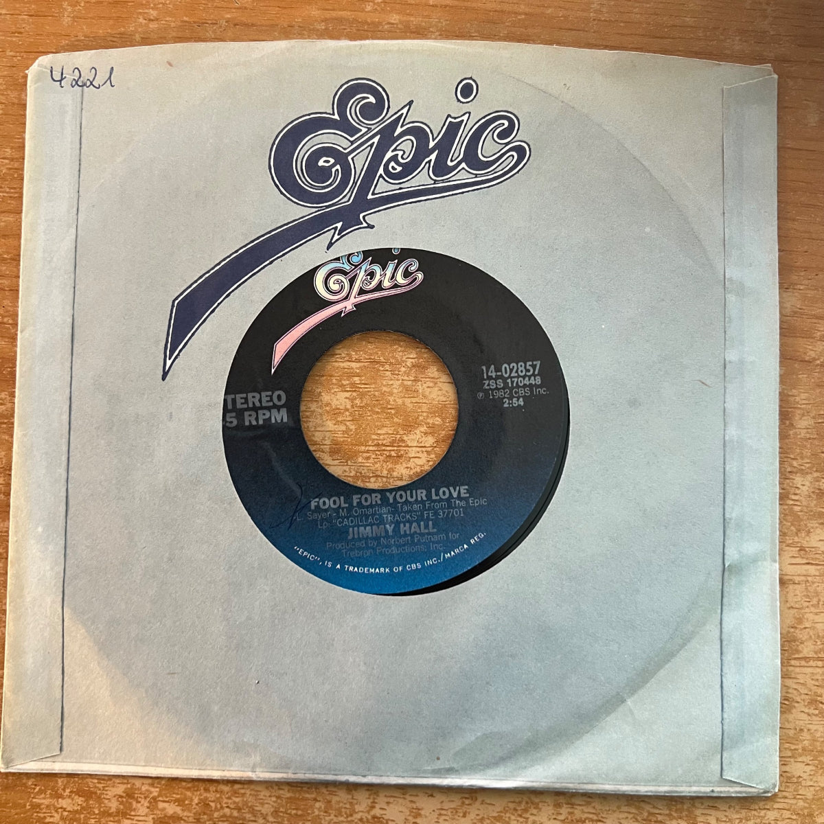 Jimmy Hall - Fool For Your Love / 1. US-Press. 1982 - (M-/VG+)