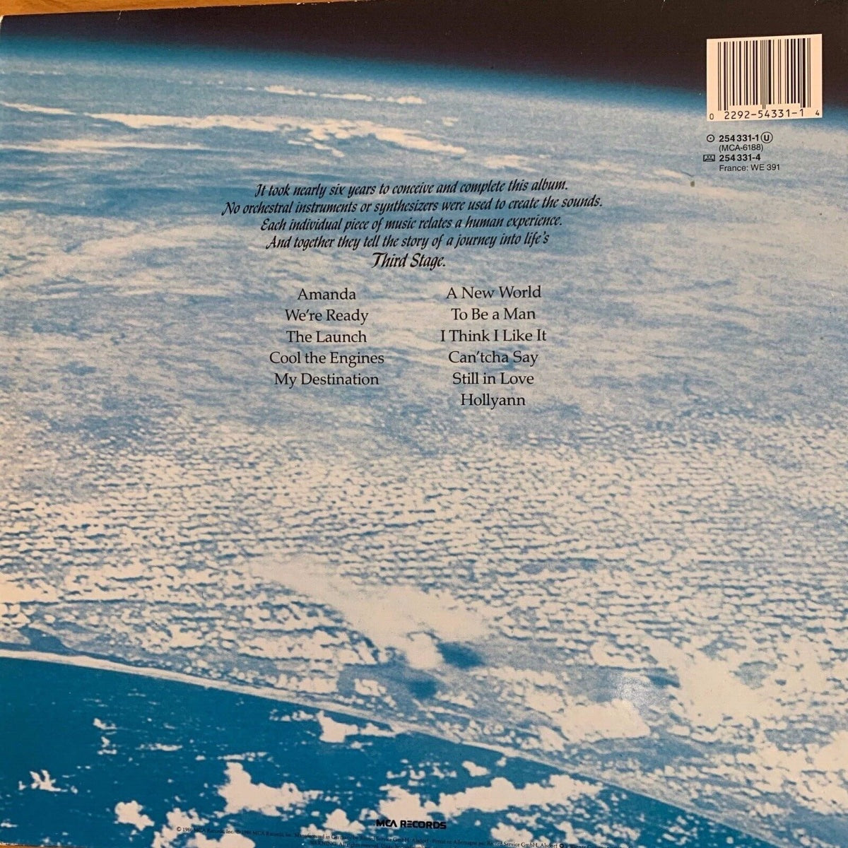 Boston - Third Stage / 1. D-Press. 1986 - (M-/M-)