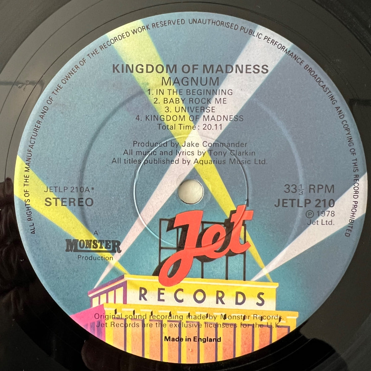 Magnum - Kingdom Of Madness / 1. UK-Press. 1978 - (M-/VG++)