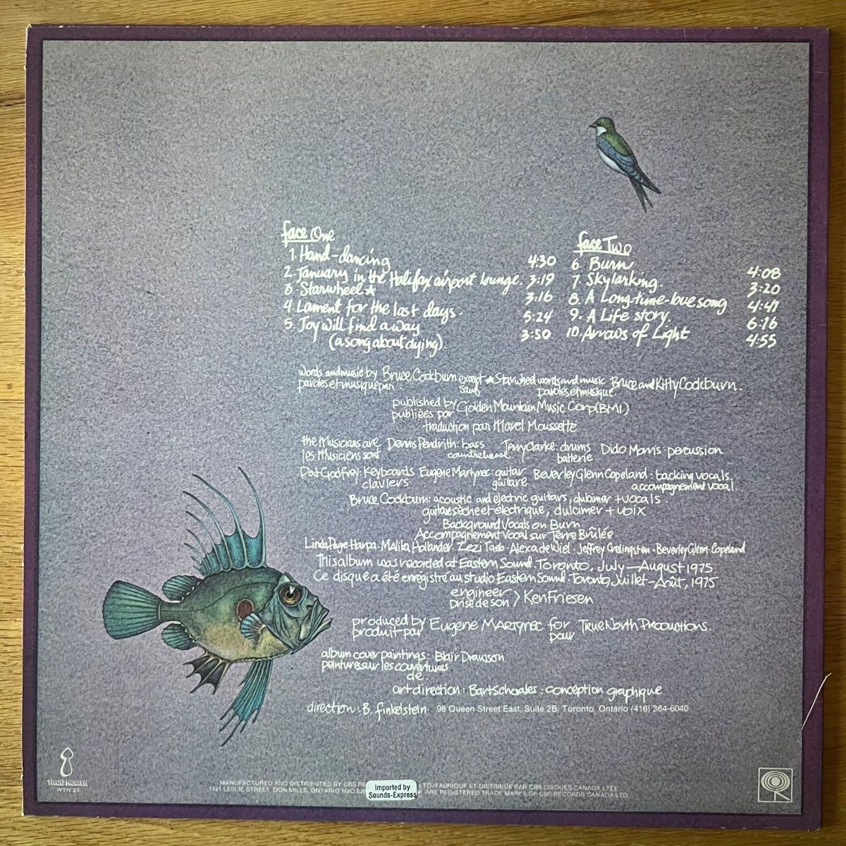 Bruce Cockburn - Joy Will Find A Way / 1. Canada Press. 1975 - (M-/M-)