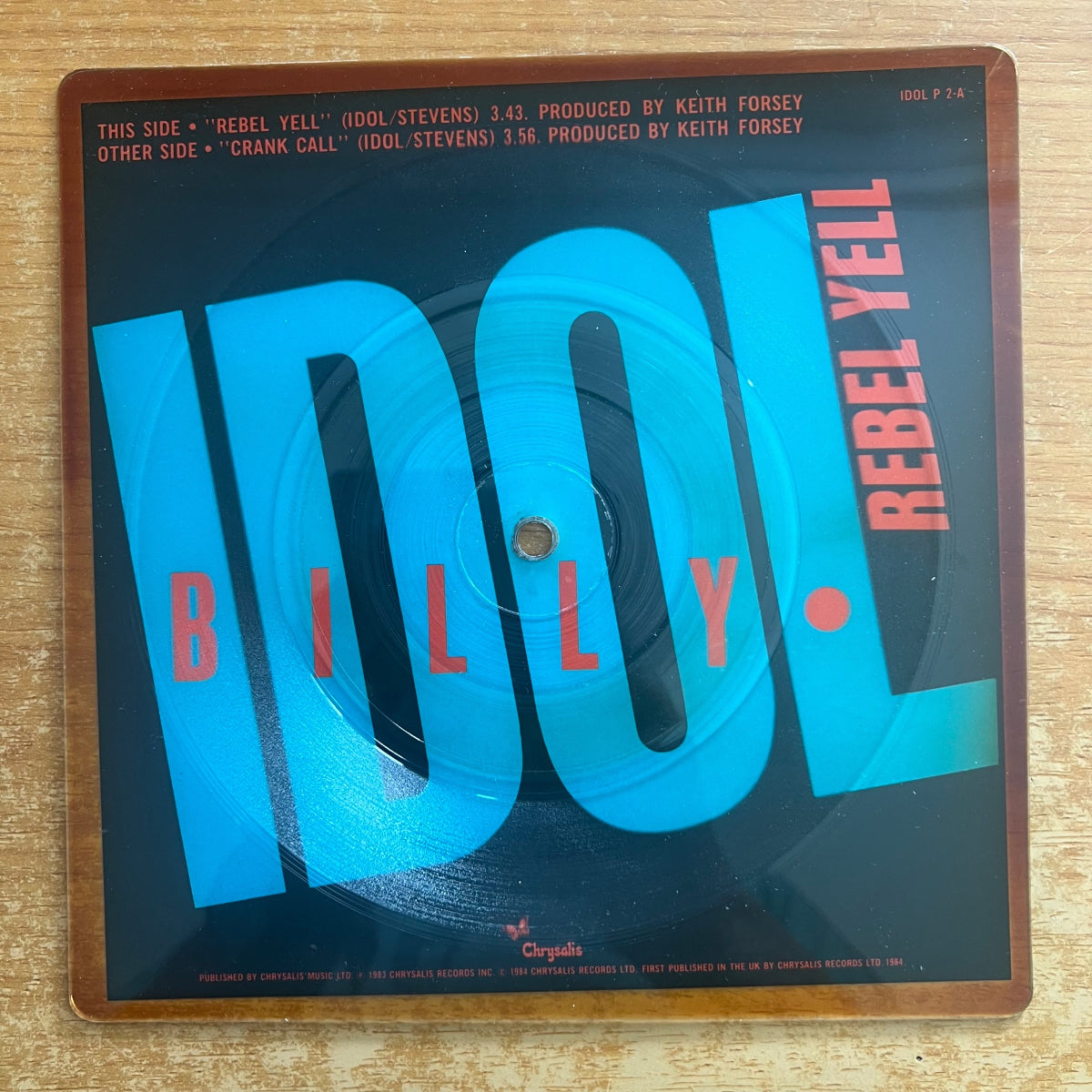 Billy Idol - Rebel Yell / UK-Press. 1984 -Shape Picture Disc - (VG++/Neutral)