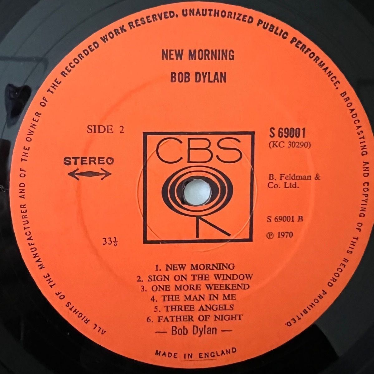 Bob Dylan - New Morning / 1. UK Press. 1970 - (VG++/VG++)