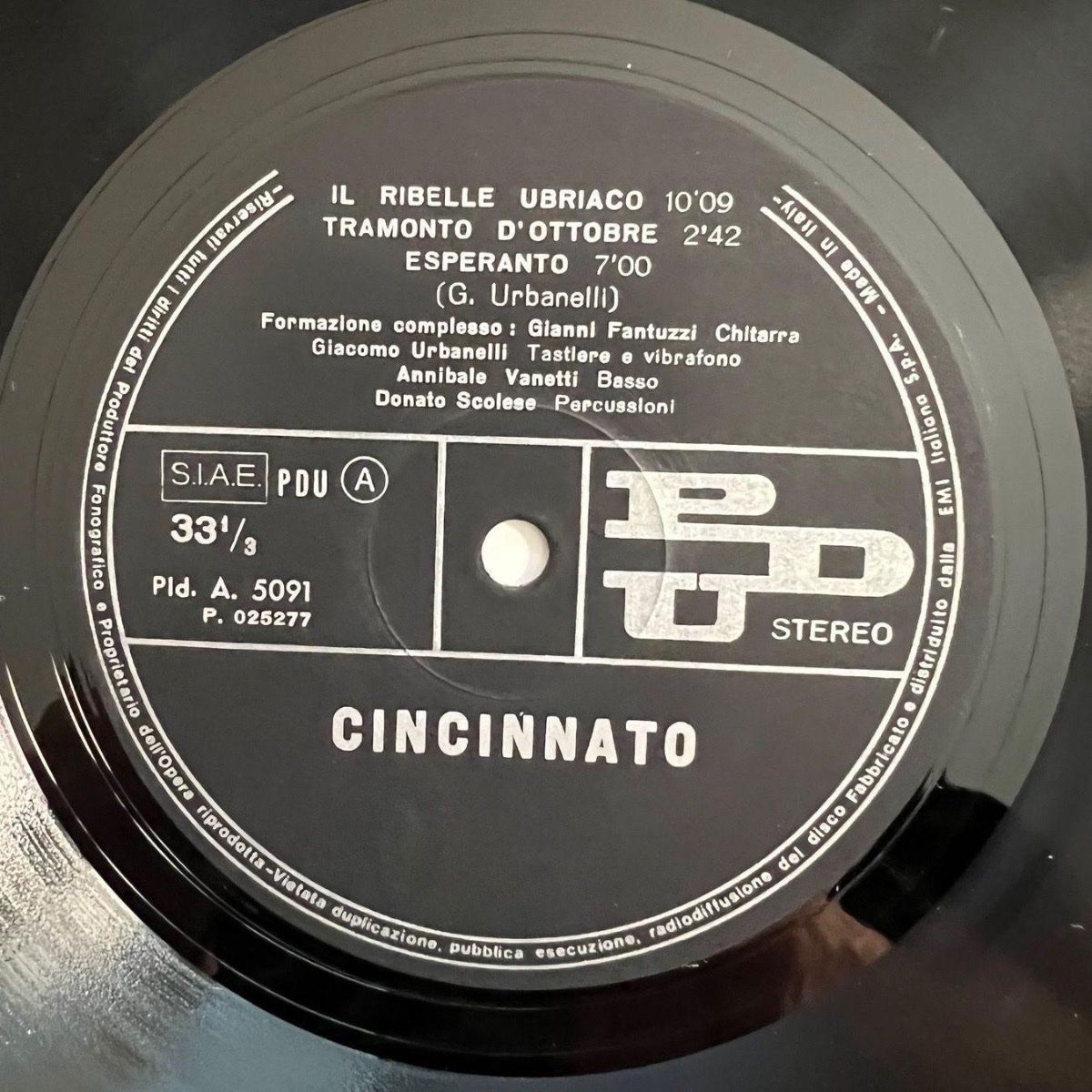 Cincinnato - Same // 1. Italy-Press. 1974 - (VG++/M-)