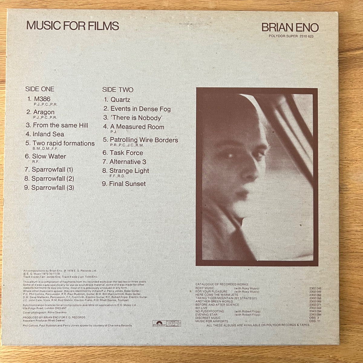 Brian Eno - Music For Films / 1st UK Press. 1978 - (M-/M-)