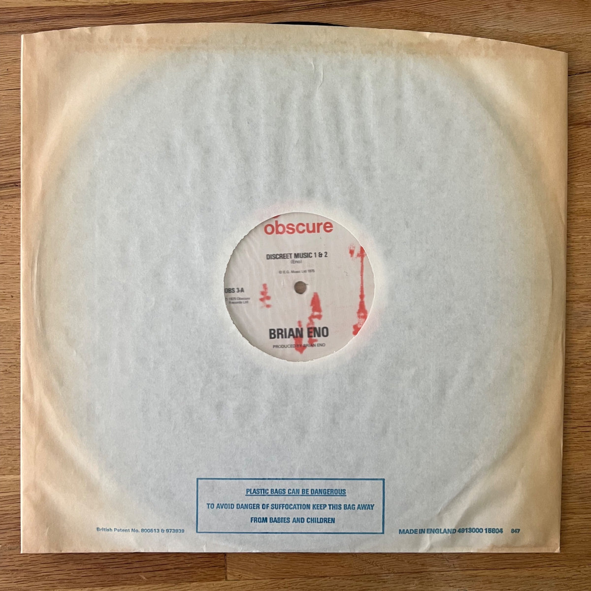 Brian Eno - Discreet Music / UK Press. 1978 - (M-/VG++)
