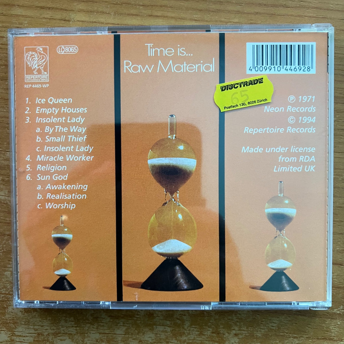 Raw Material - Time Is... / CD - 1st D-Press. 1994 on CD - (M-/M-)