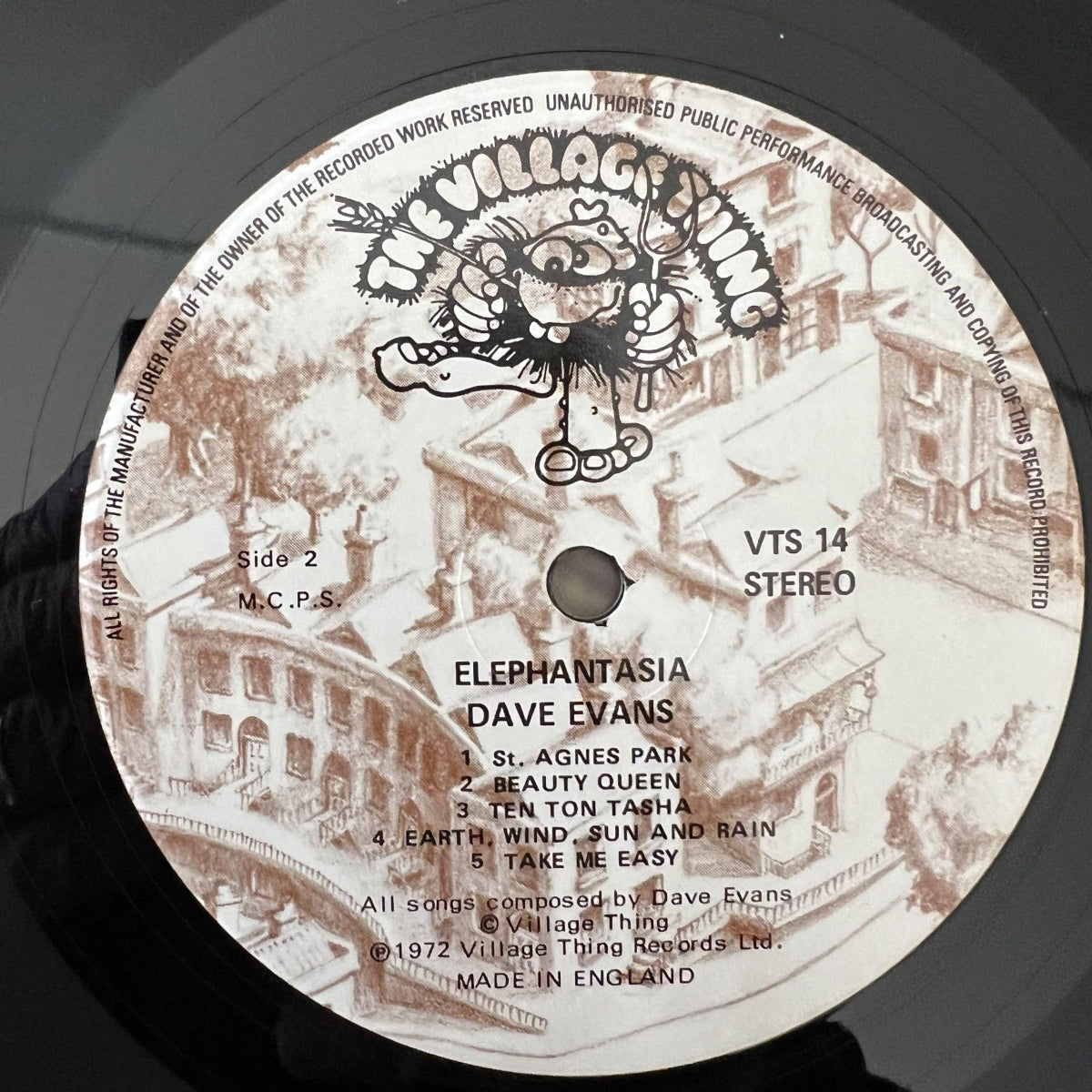 Dave Evans - Elephantasia / 1. UK-Press. 1972 - (M-/M-)