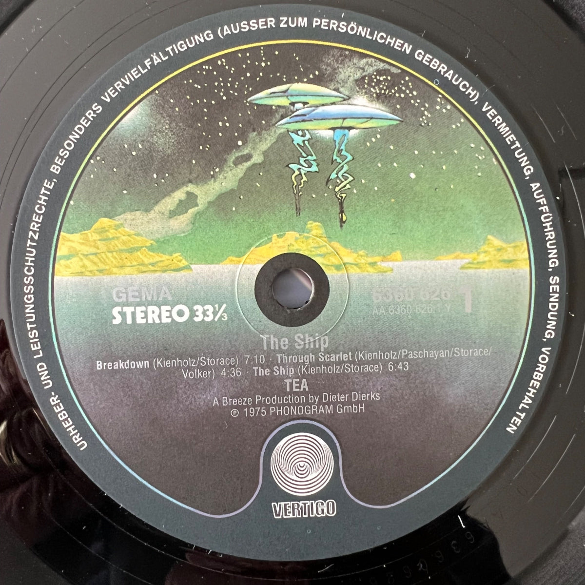 Tea - The Ship / 1. D-Press. 1975 - Rock progressif suisse - (M-/VG+)