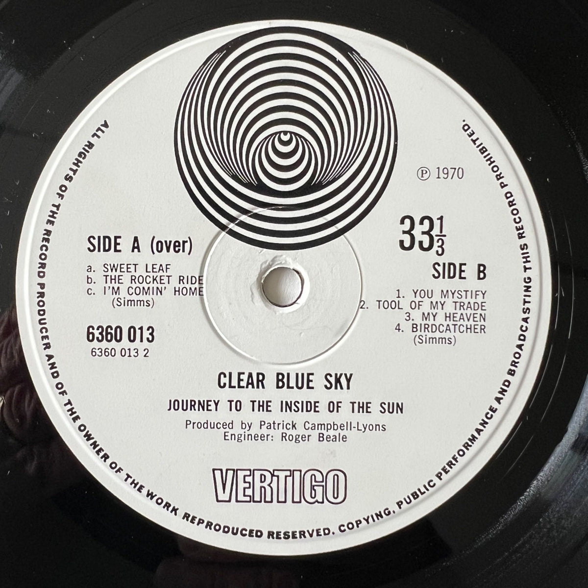 Ciel bleu clair - Idem / 1re presse britannique. 1970 - (M-/VG++)