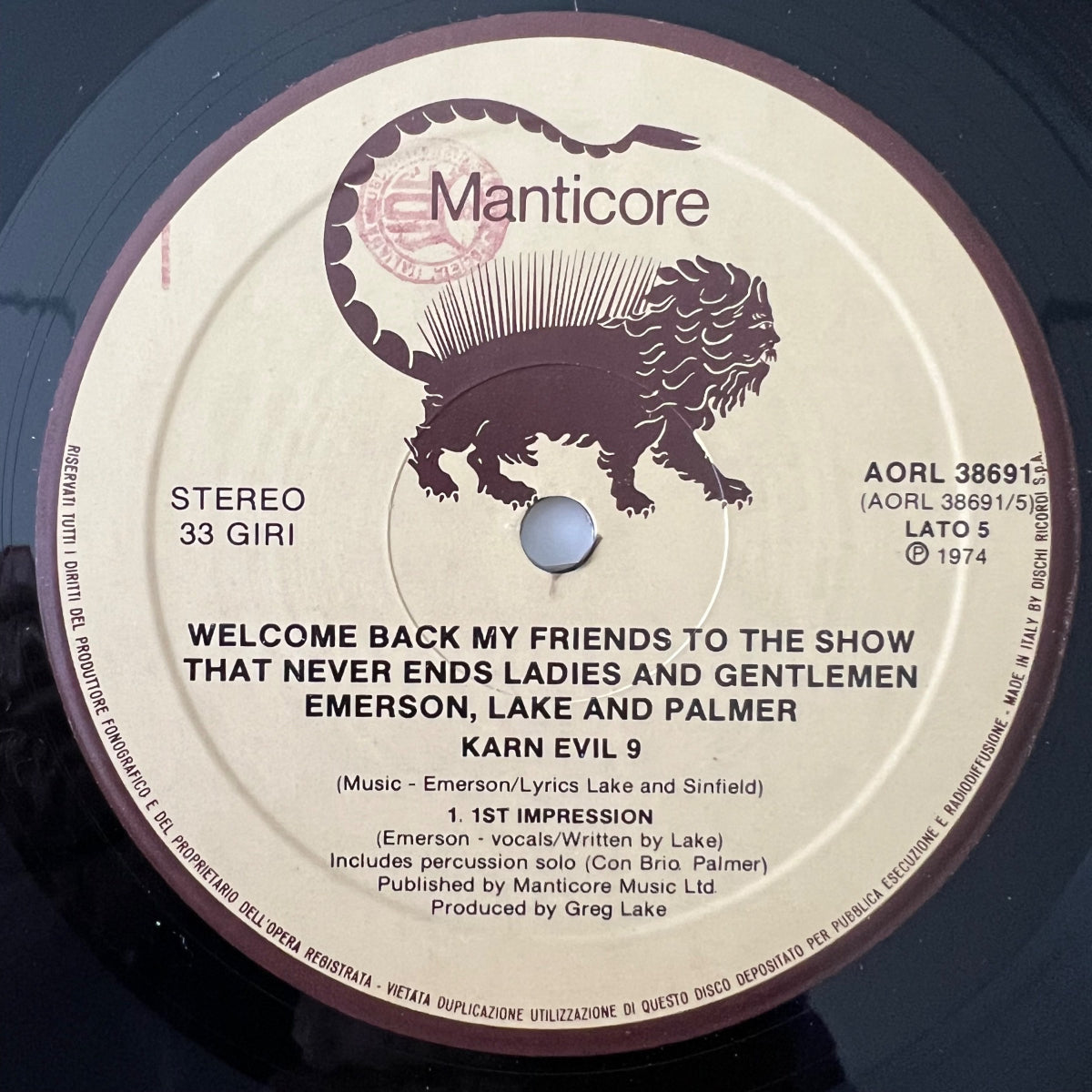 Emerson, Lake & Palmer - Welcome Back My Friends… / 3 LP - Pressage italien. RE de 1974 - (M-/VG++)