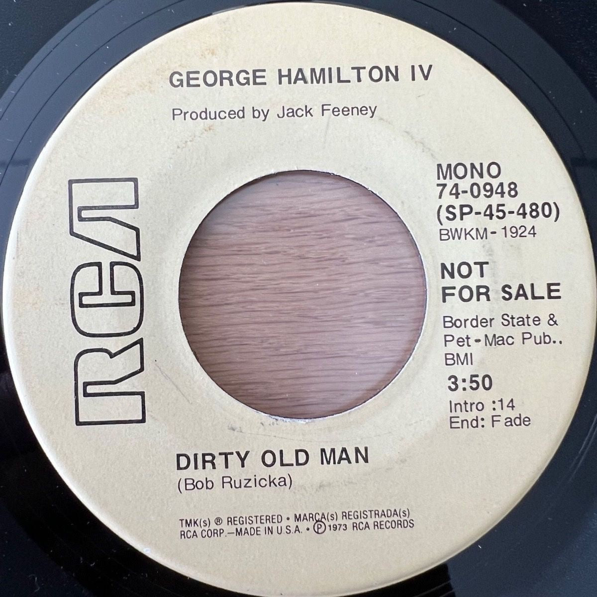 George Hamilton IV - Dirty Old Man / US-Promo 1973 - (VG++/Neutral)