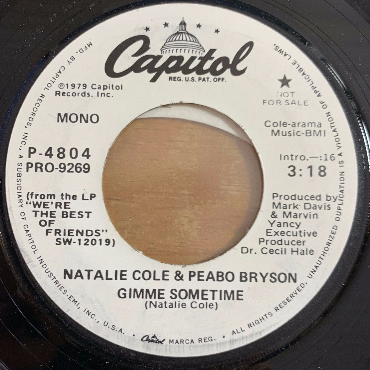 Natalie Cole & Peabo Bryson - Gimme Sometime / US-Promo 1979 - (M-/Neutral)