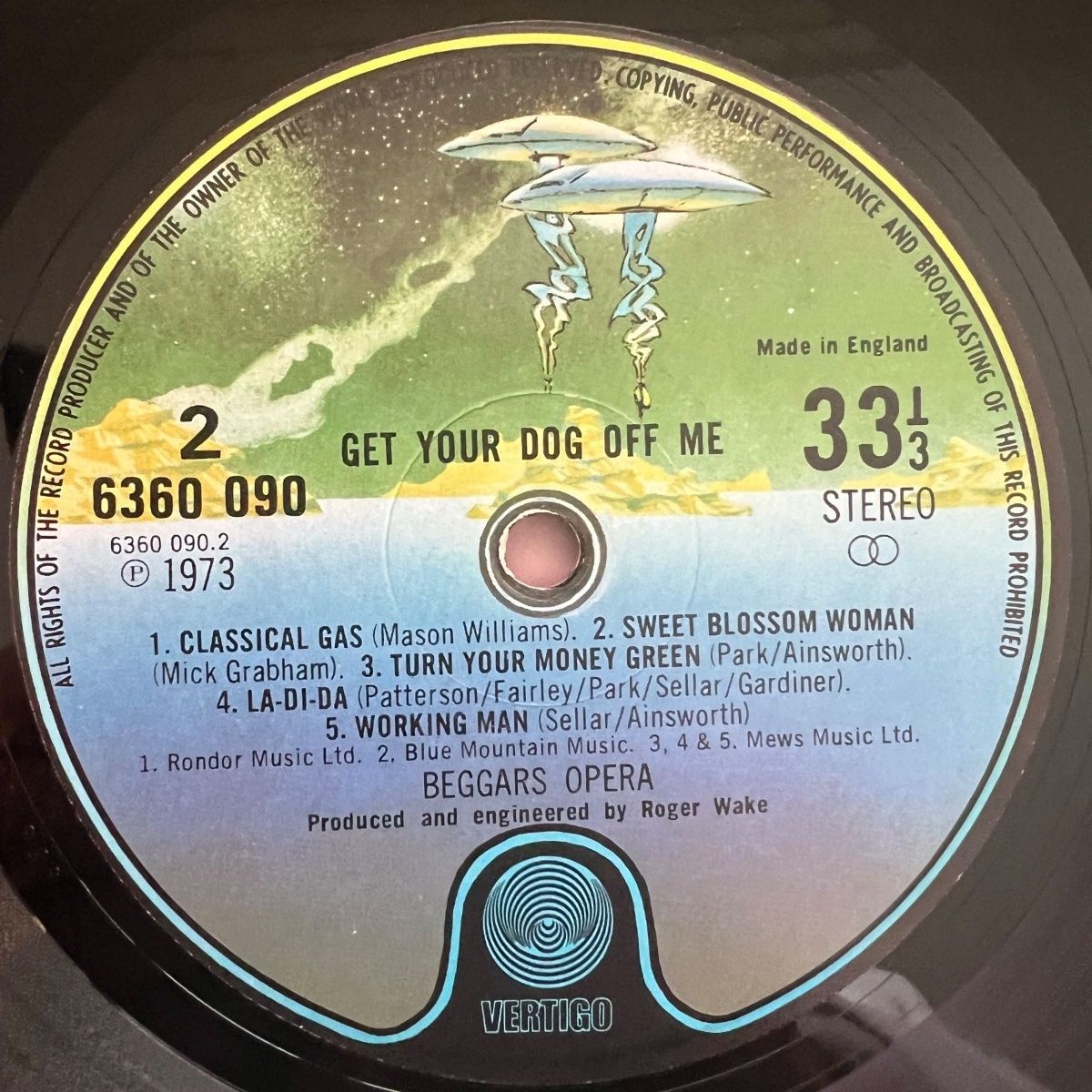 Beggars Opera - Get Your Dog Off Me / 1st UK Press. 1973 - (VG++/VG+)