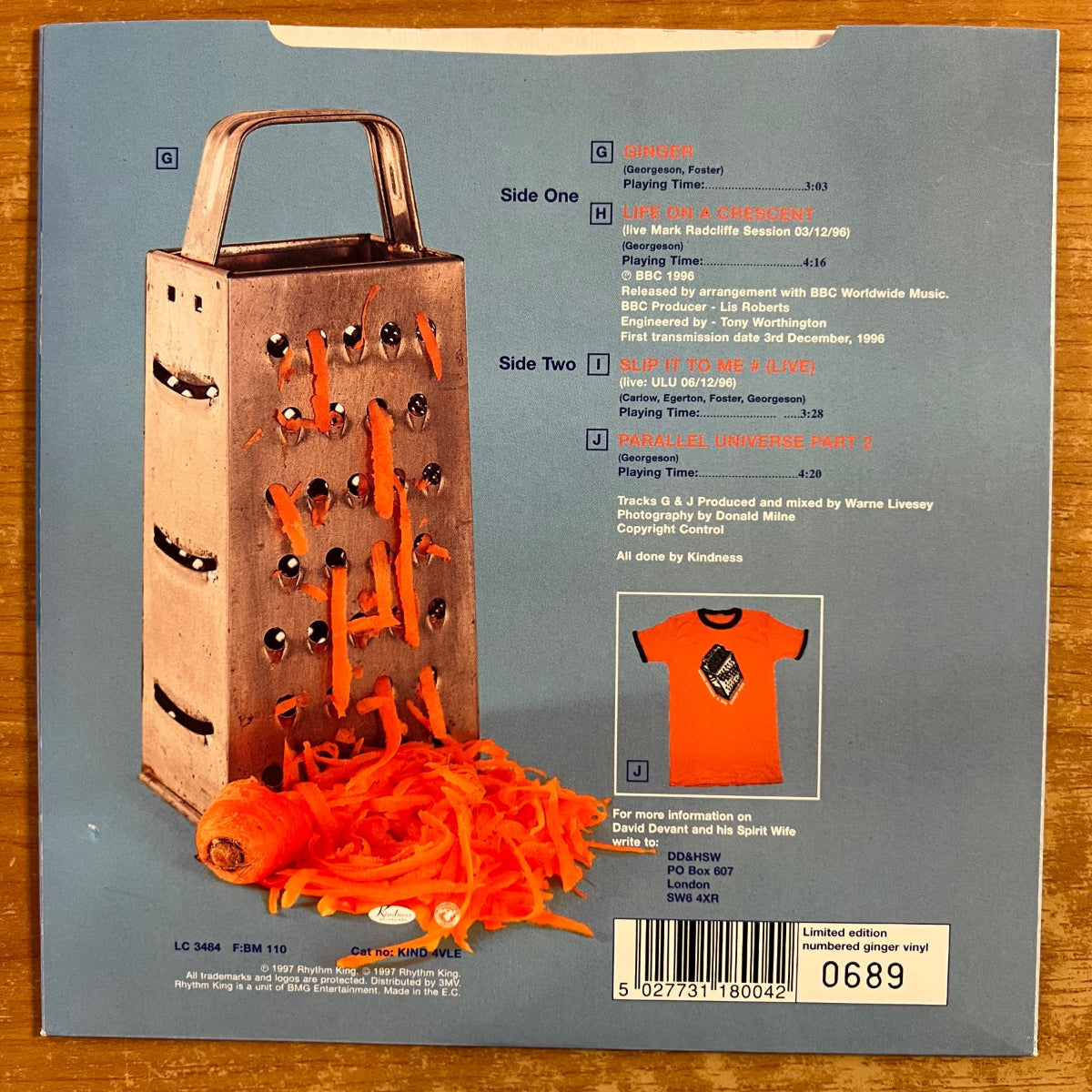 David Devant & His Spirit Wife - Ginger EP / 1. UK 1997 - (Mint / Mint)