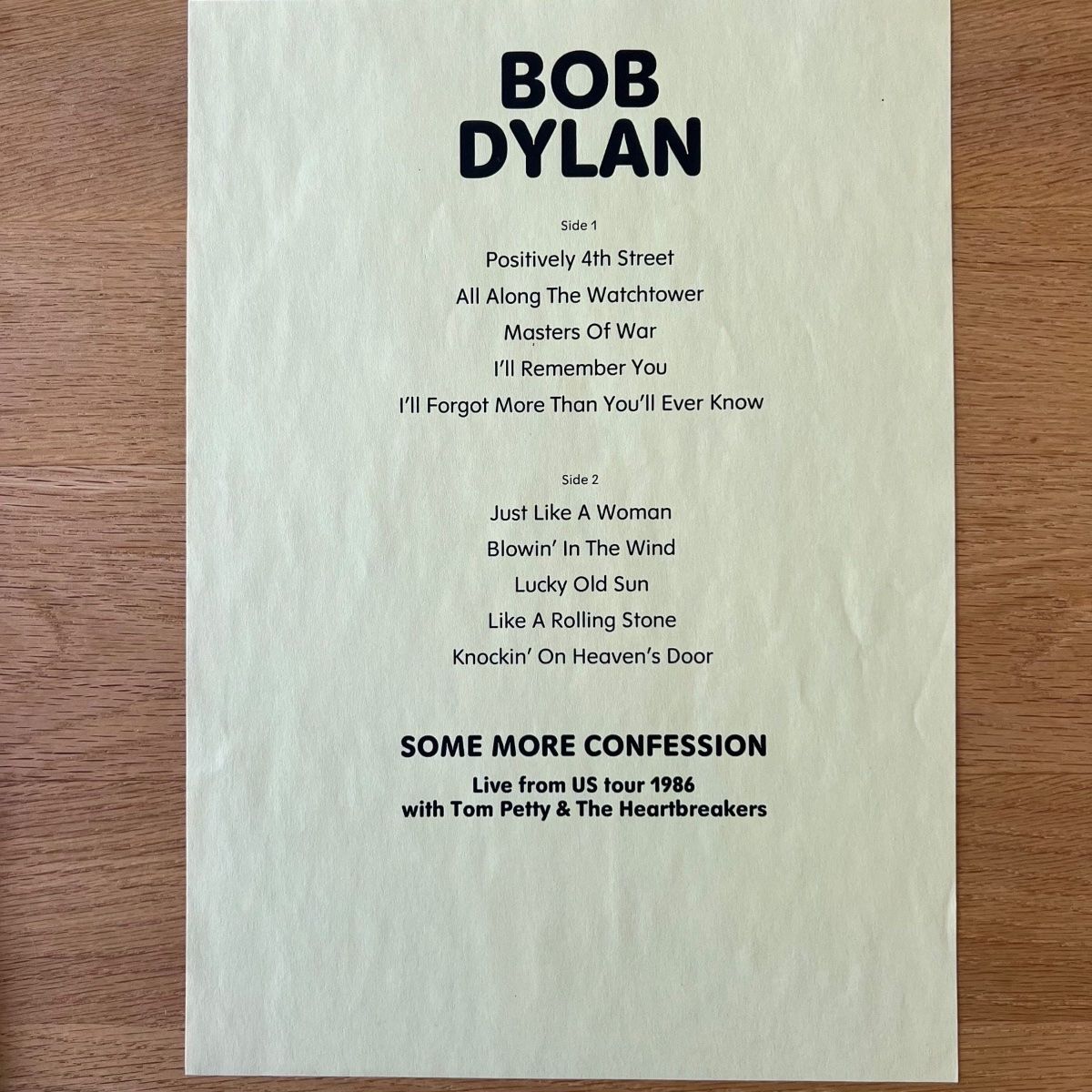 Bob Dylan - Some More Confession / 1st US Press. 1986 - (M-/VG++)