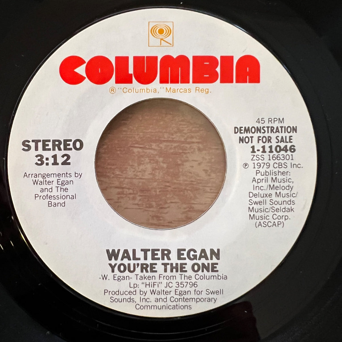 Walter Egan - You're The One / Promo US 1979 - (M-/Neutre)