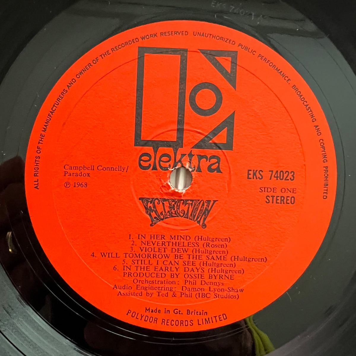 Eclection - Idem / 1re presse britannique. 1968 - Stéréo - (M-/M-)