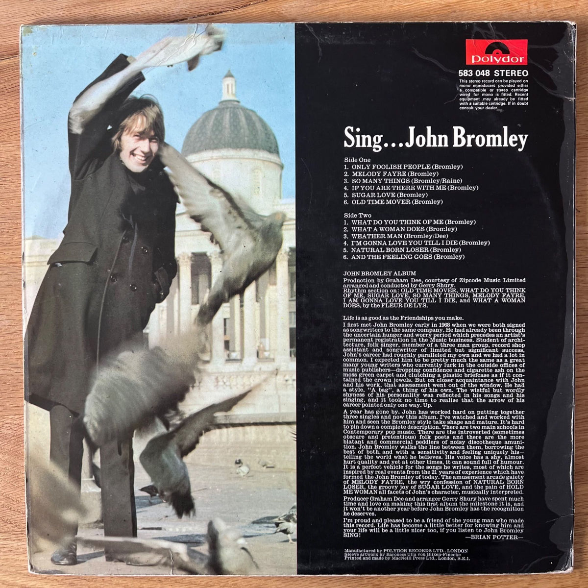 John Bromley - Sing / 1. UK Press. 1969 - (VG++/VG+)