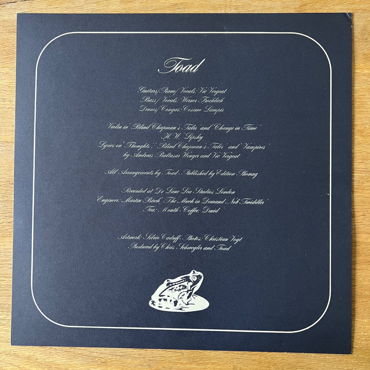 Toad - Tomorrow Blue / 1. Swiss-Press. 1972 - Signed - (M-/VG++)