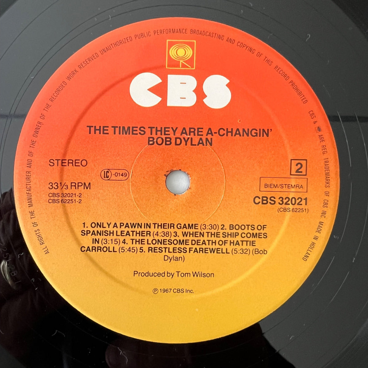 Bob Dylan - The Times They Are A-Changin' / NL-Press. 1982 - (M-/M-)