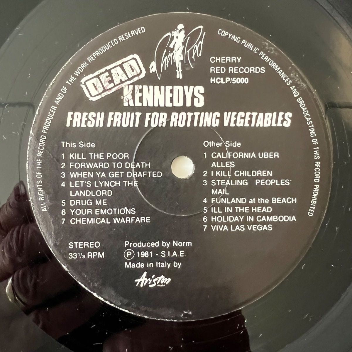 Dead Kennedys - Fresh Fruit For Rotting Vegetables / 1. Italy 1981 - (M-/M-)