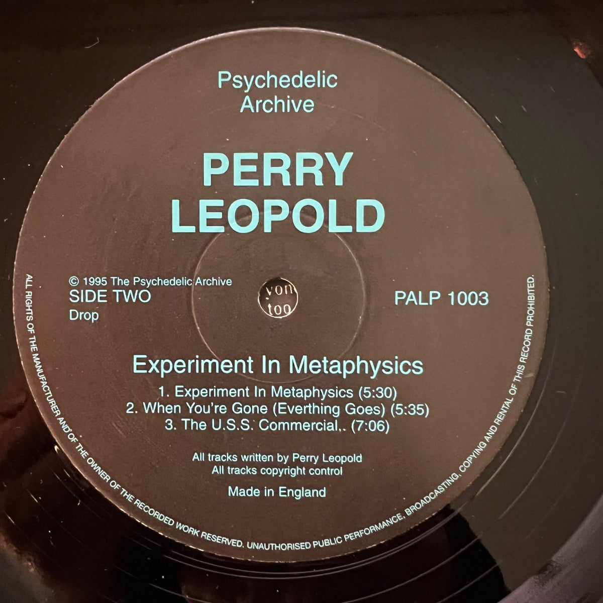 Perry Leopold - Experiment In Metaphysics / UK-Press. 1995 - (M-/VG++)