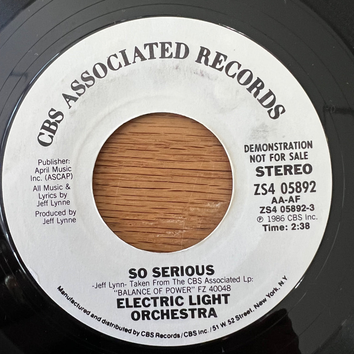 Electric Light Orchestra - So Serious / US-Promo 1986 - TOP