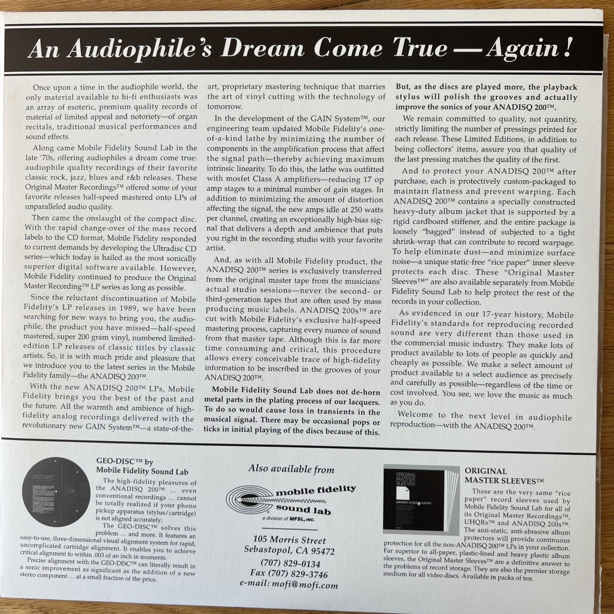 Blood, Sweat & Tears - Same / Audiophile MFSL Press. 1996 - (Mint/Mint)