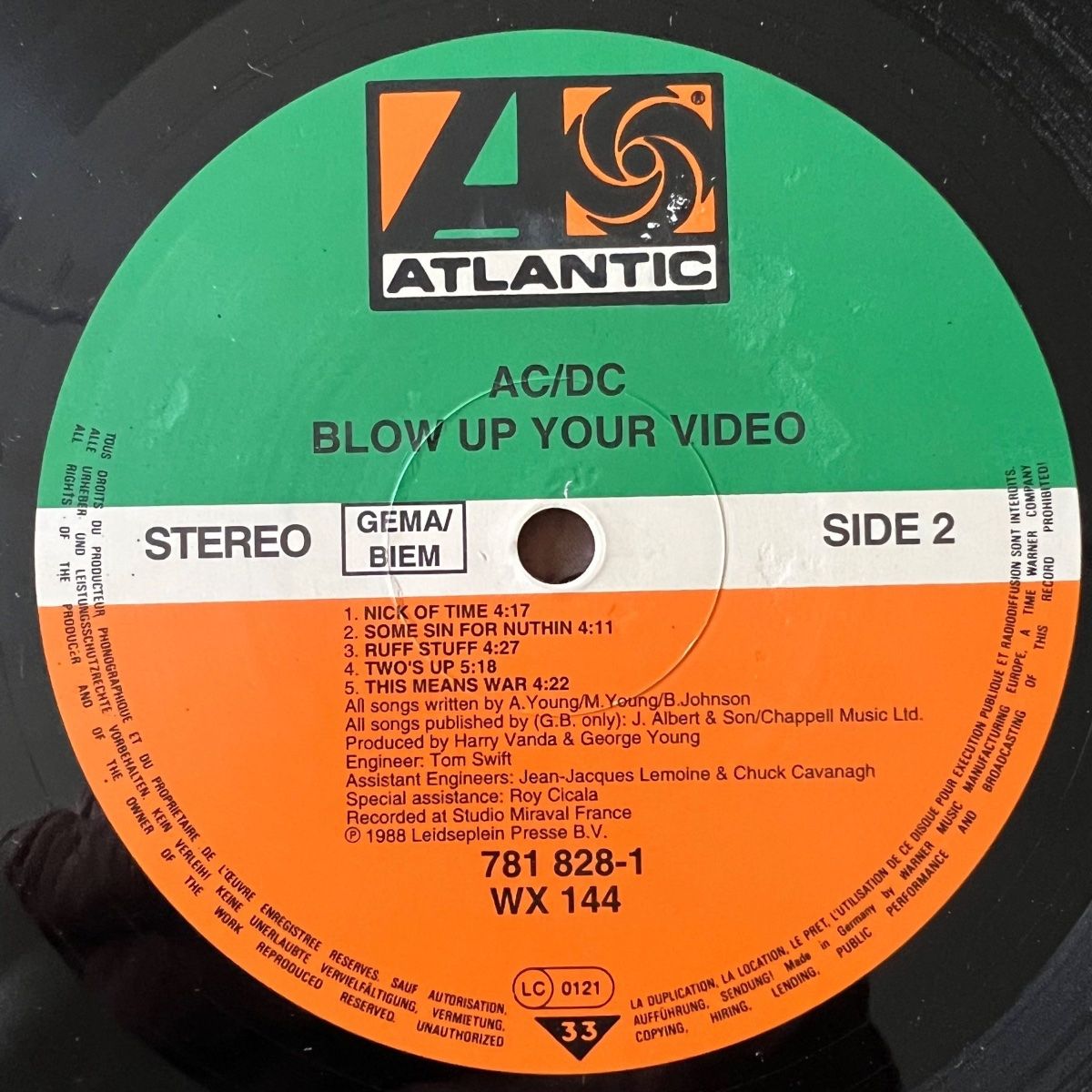 AC/DC - Blow Up Your Video / D-Press. 1988 RE - (VG++/VG++)