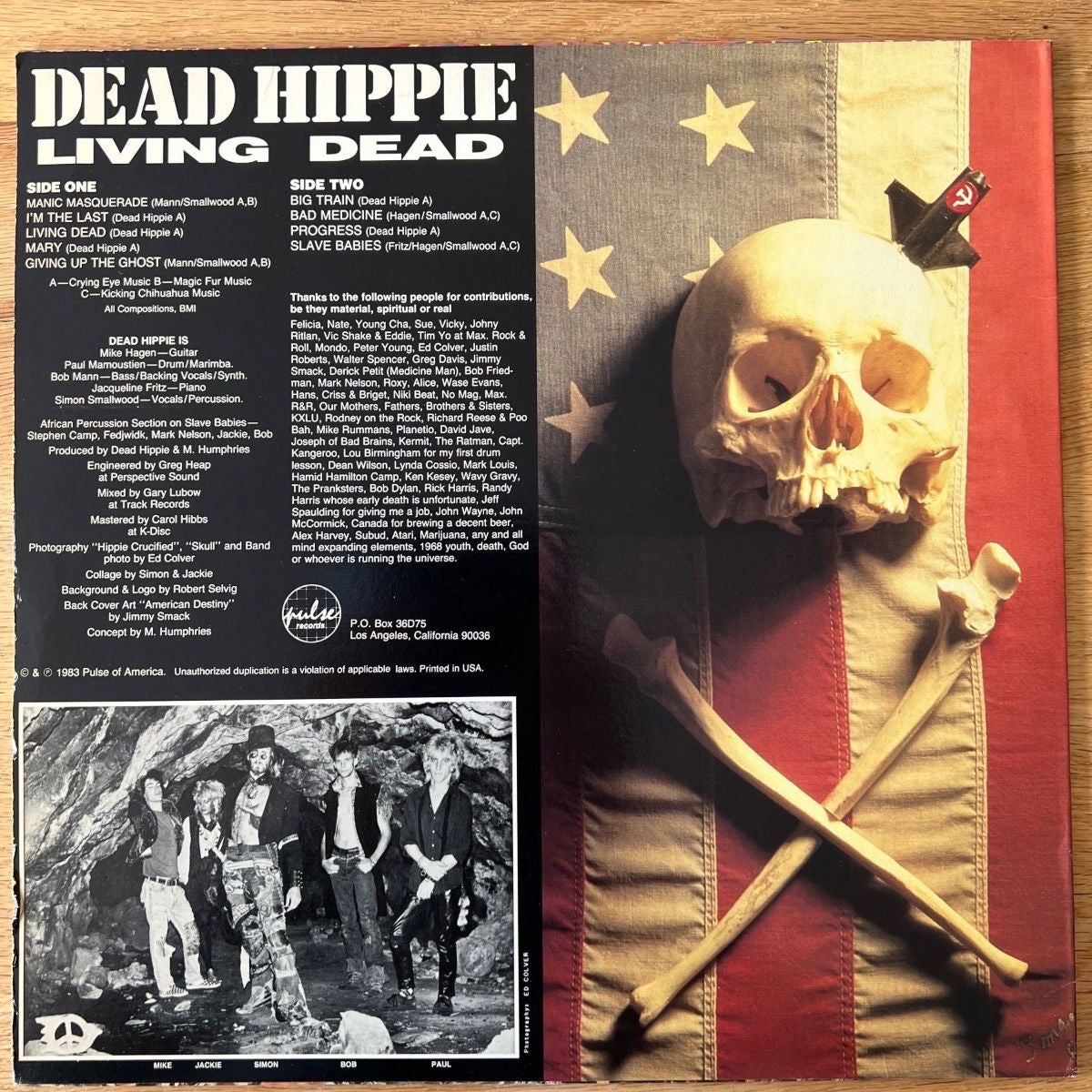 Dead Hippie - Living Dead / 1st US Press. 1983 - Punk - (M-/M-)