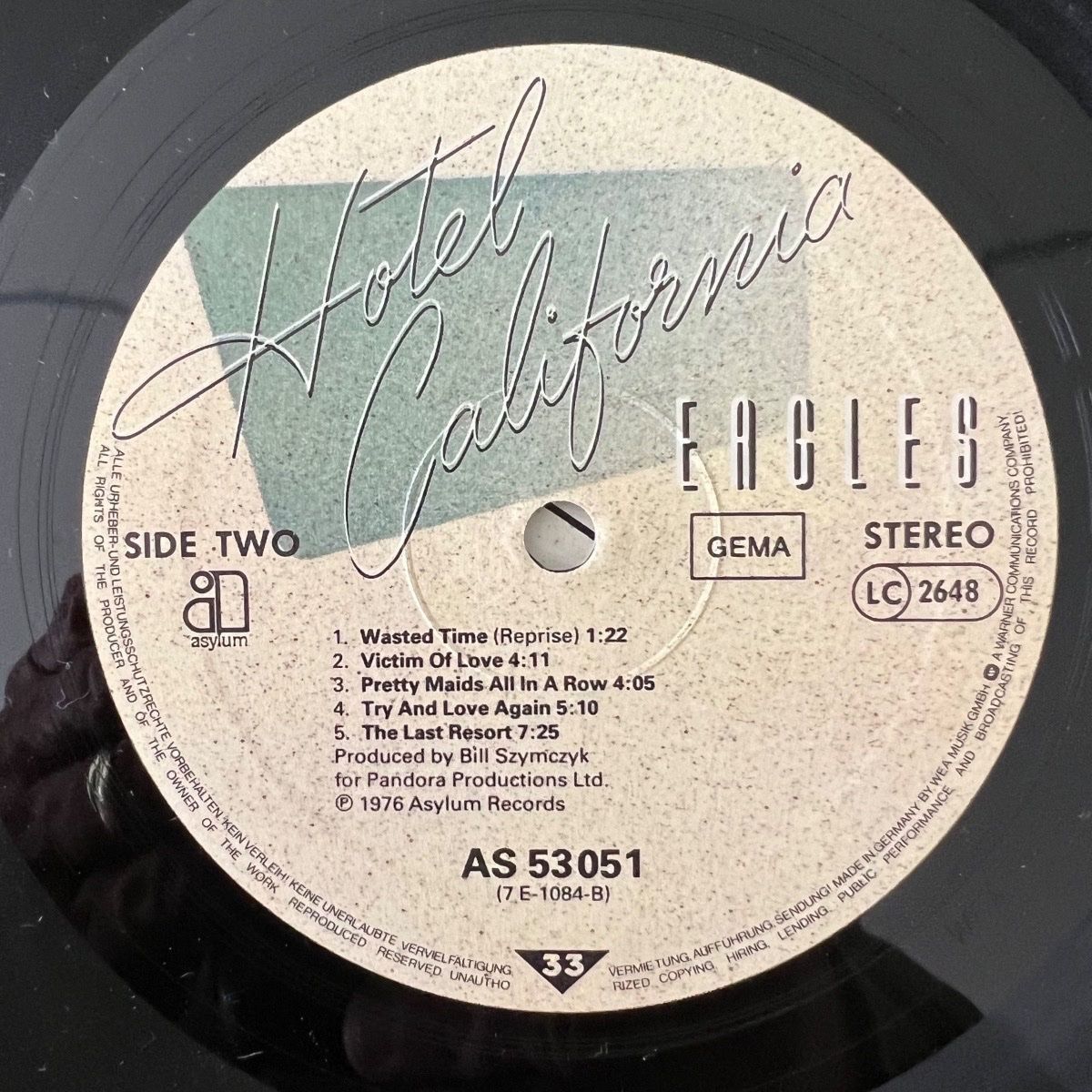 Eagles - Hôtel California / 1. D-Press. 1976 avec affiche - (M-/VG++)