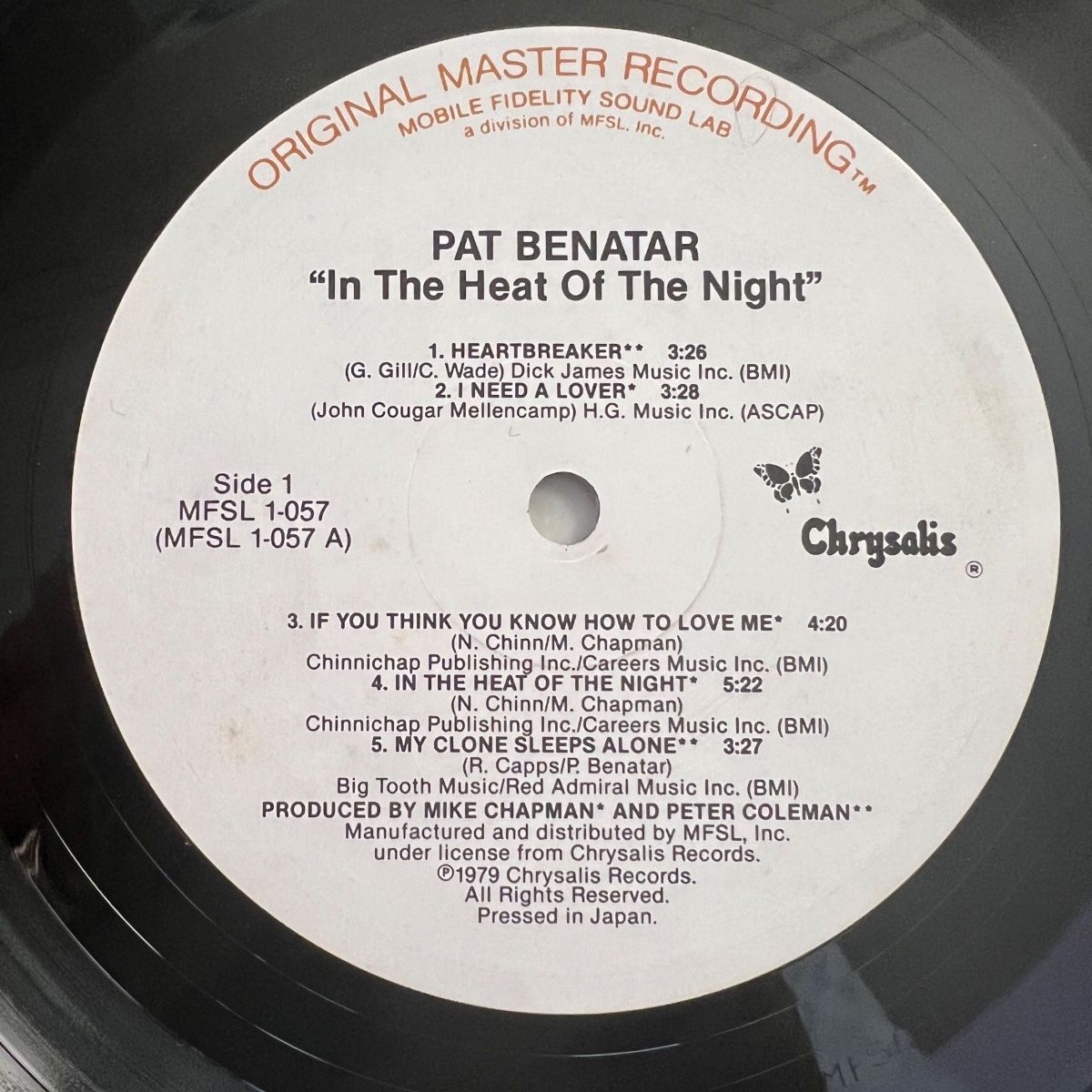 Pat Benatar - In The Heat Of The Night / Audiophile MFSL 1981 - (M-/VG+)