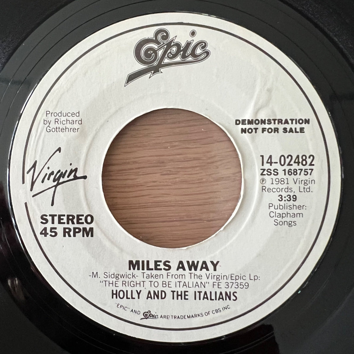 Holly & The Italians - Miles Away / US-Promo 1981 - (M-/Neutral)